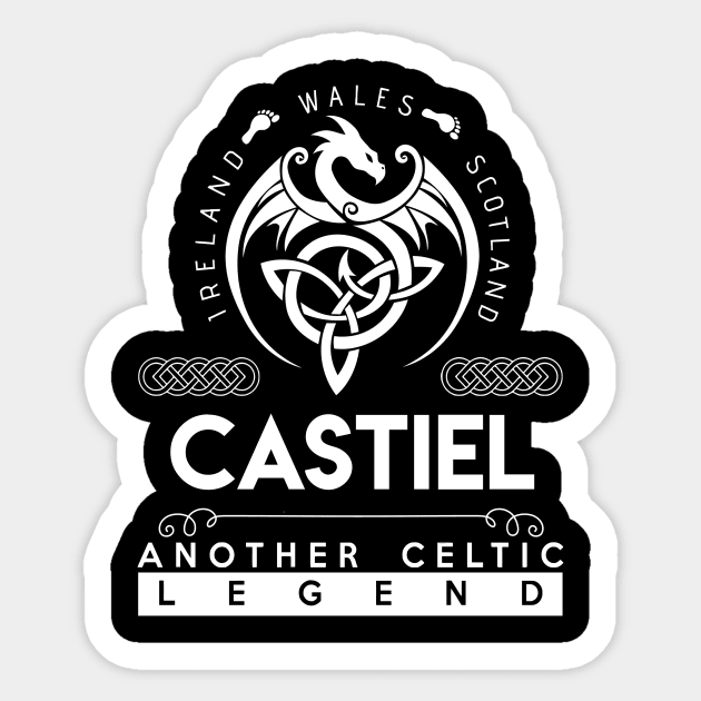 Castiel Name T Shirt - Another Celtic Legend Castiel Dragon Gift Item Sticker by harpermargy8920